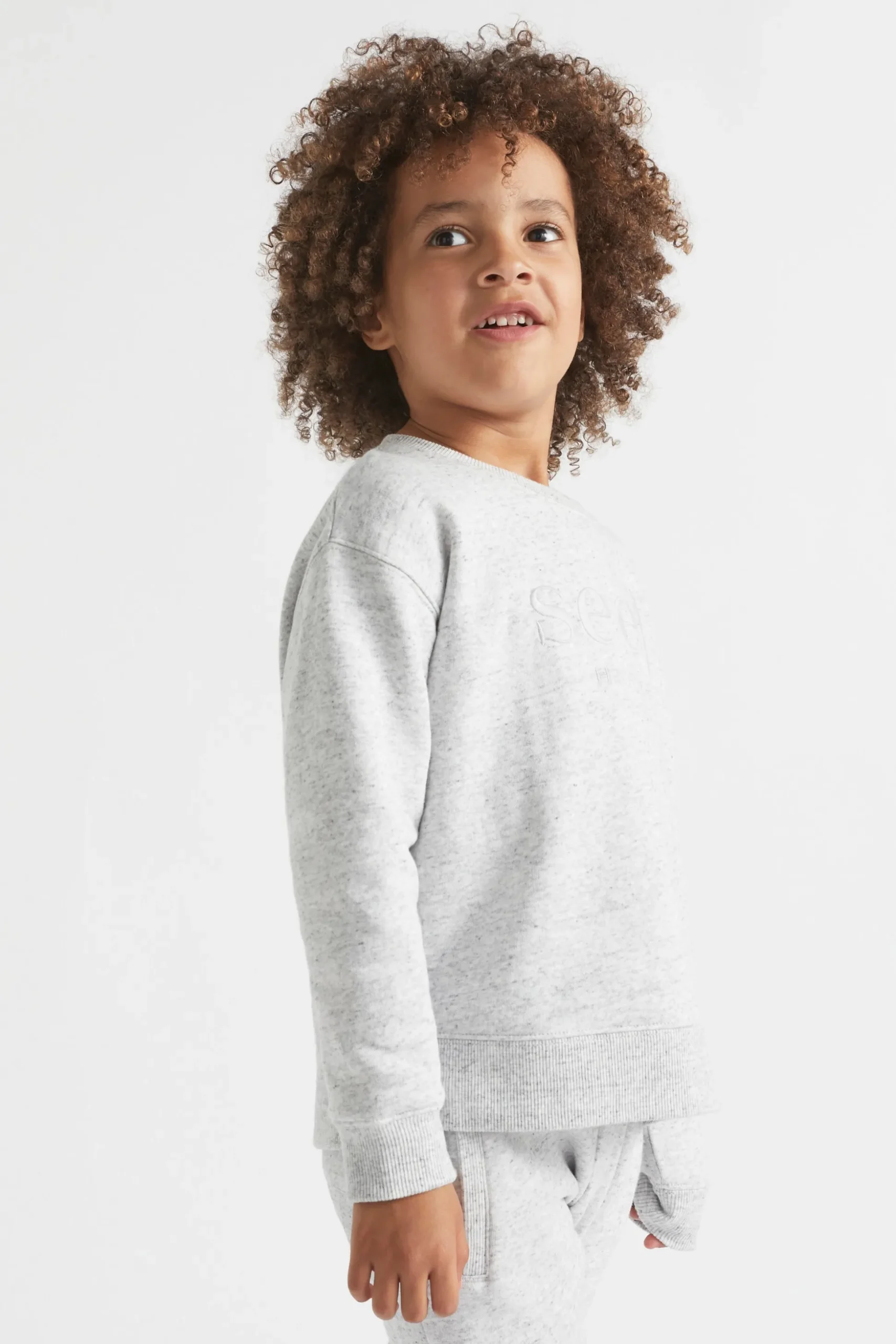 Seed Heritage Knitwear & Sweaters-Core Logo Sweat Cloudy Marle