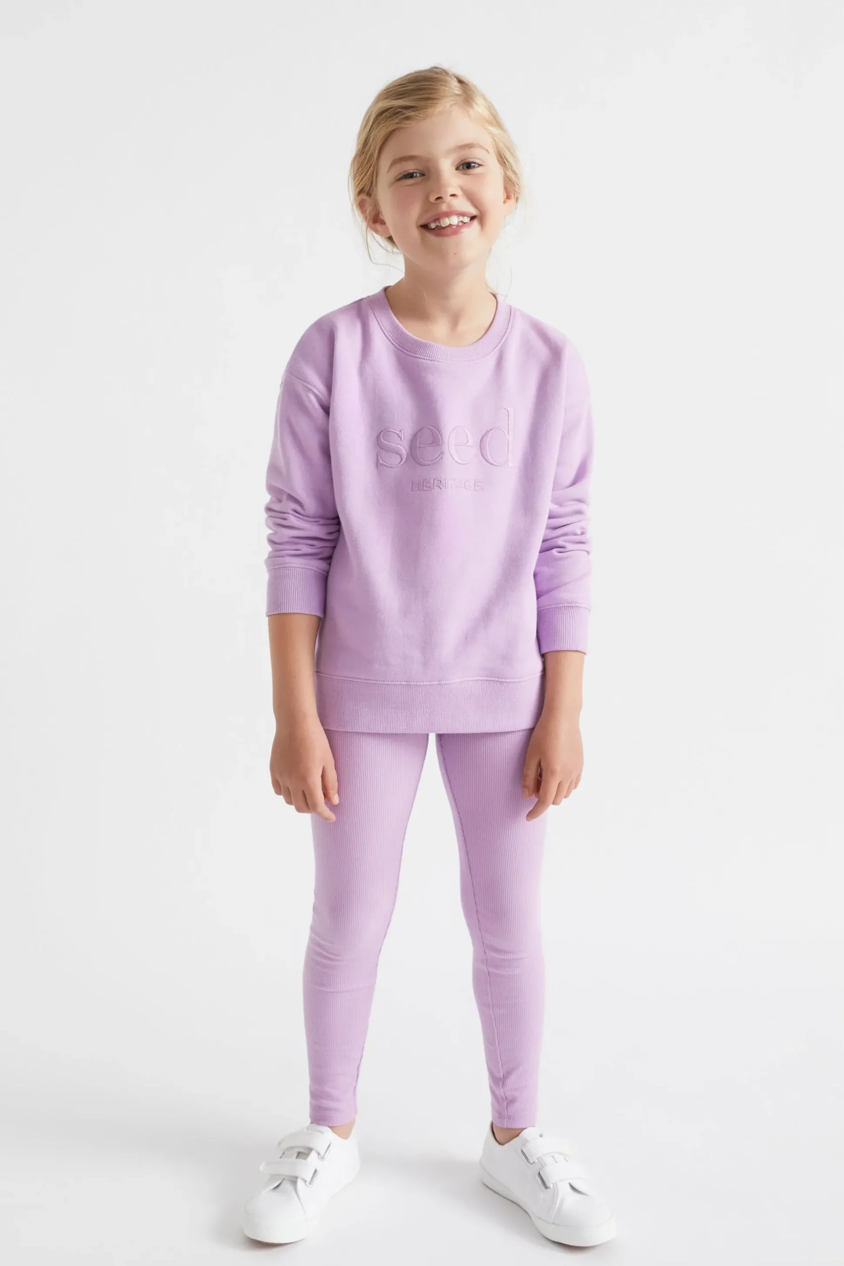 Seed Heritage Knitwear & Sweaters-Core Logo Sweat Lilac