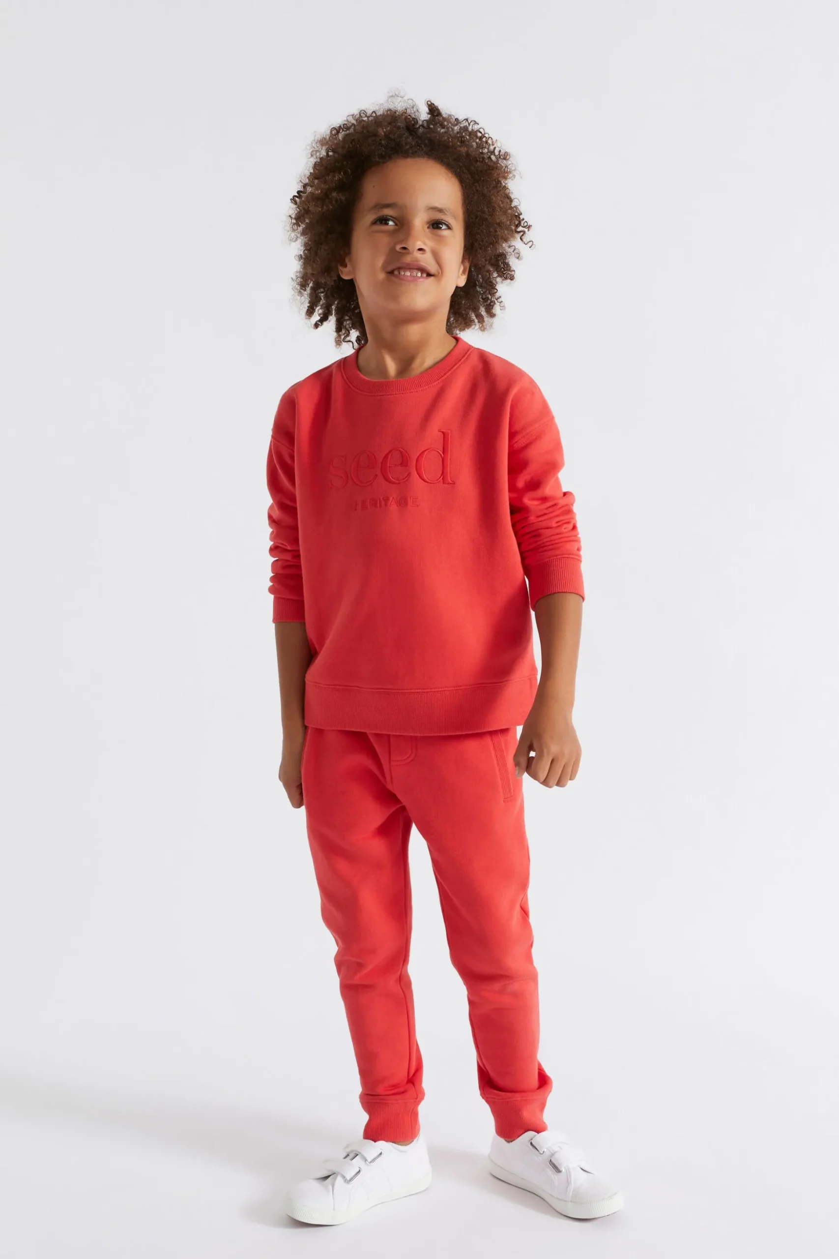 Seed Heritage Knitwear & Sweaters-Core Logo Sweat Super Red