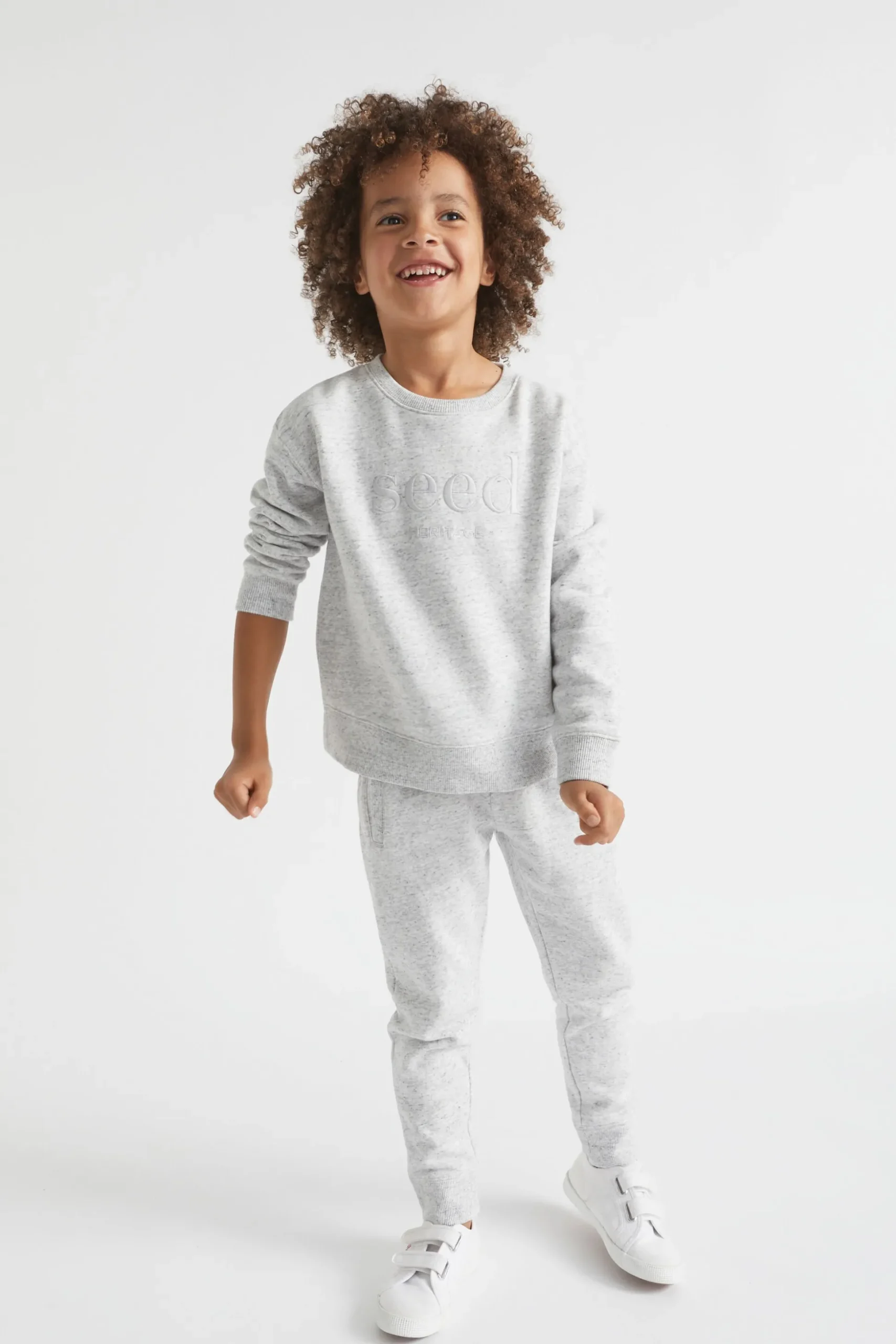 Seed Heritage Knitwear & Sweaters-Core Logo Sweat Cloudy Marle