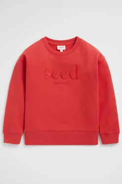 Seed Heritage Knitwear & Sweaters-Core Logo Sweat Super Red