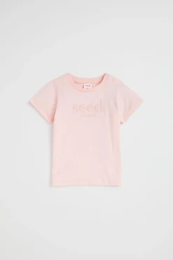 Seed Heritage T-Shirts & Tops-Core Logo Tee Dusty Rose