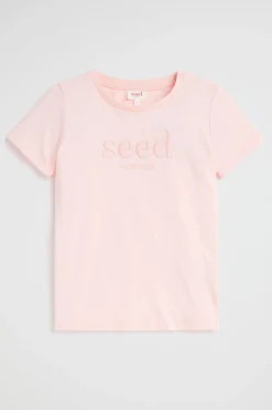 Seed Heritage T-Shirts & Tops-Core Logo Tee Dusty Rose