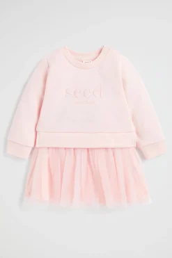 Seed Heritage Dresses-Core Logo Tutu Dress Dusty Rose