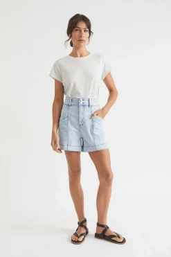 Seed Heritage T-Shirts & Tops-Core Neat Tee Light Grey Marle