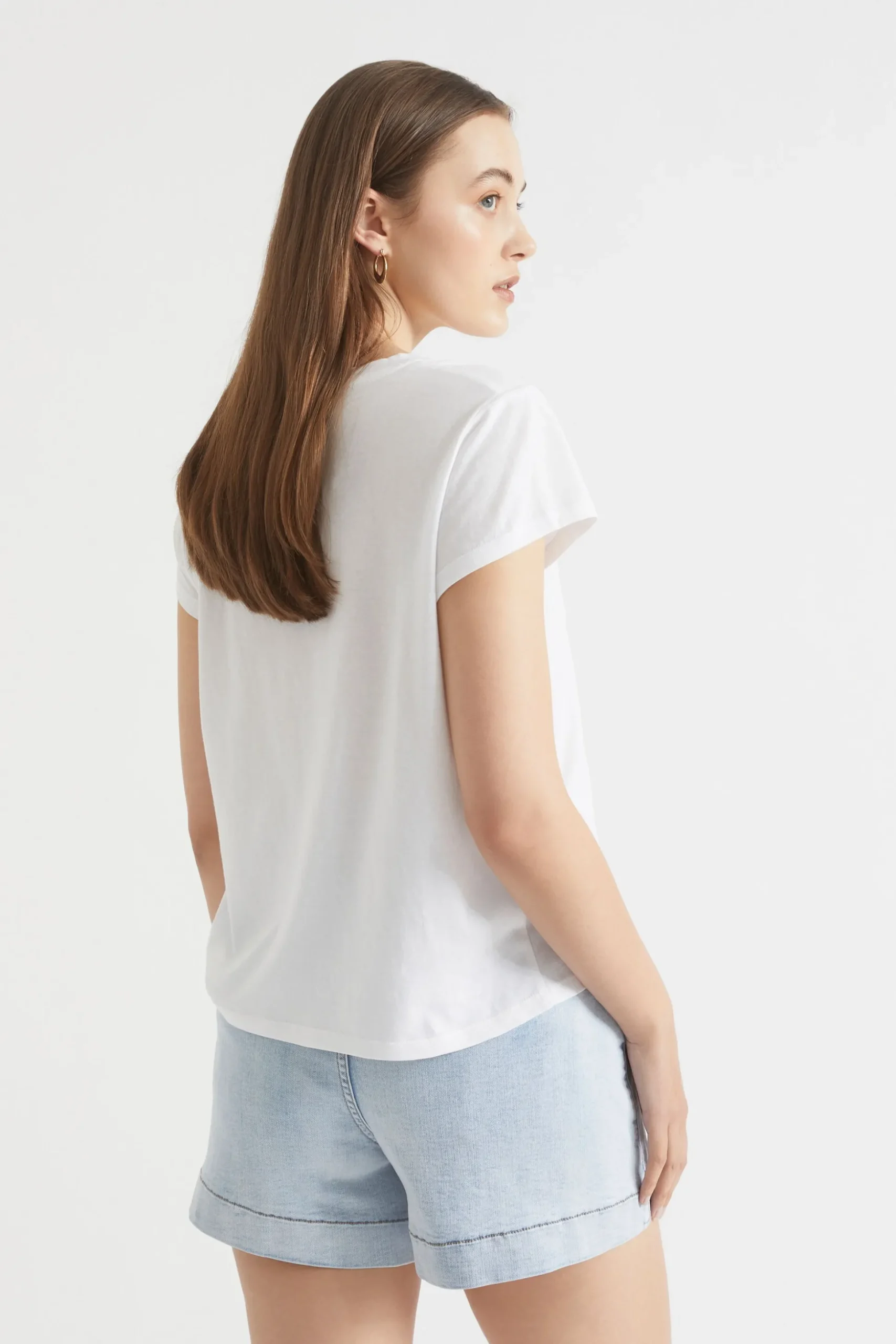 Seed Heritage T-Shirts & Tops-Core Neat Tee Whisper White