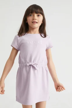 Seed Heritage Dresses-Core Pique Logo Dress Orchid