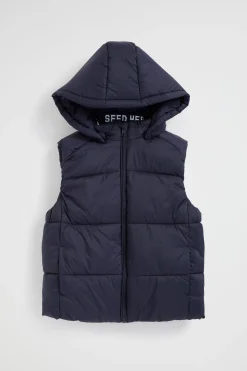 Seed Heritage Jackets & Vests-Core Puffer Vest Midnight Blue