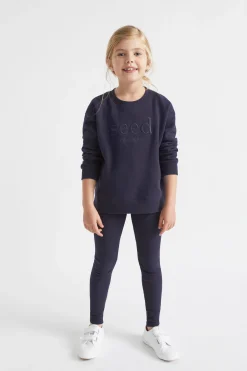 Seed Heritage Pants-Core Rib Legging Midnight Blue