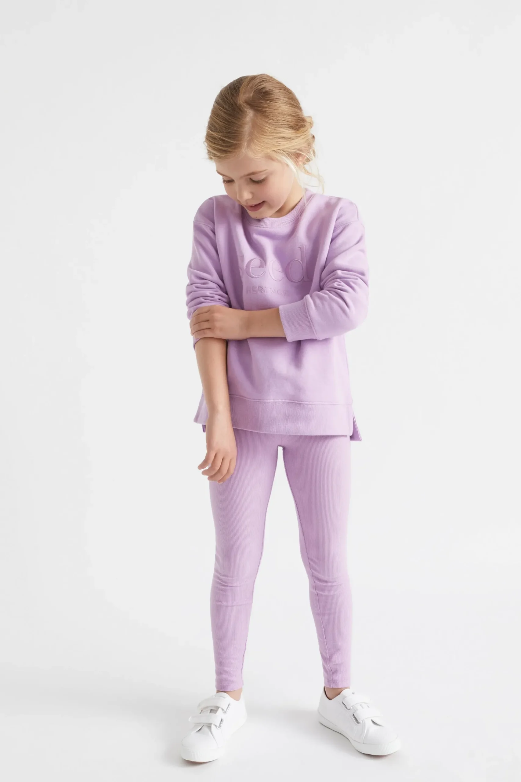 Seed Heritage Pants-Core Rib Legging Lilac