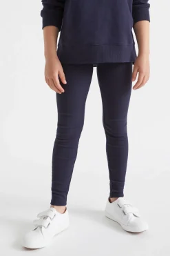 Seed Heritage Pants-Core Rib Legging Midnight Blue