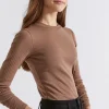 Seed Heritage T-Shirts & Tops-Core Rib Tee Cocoa