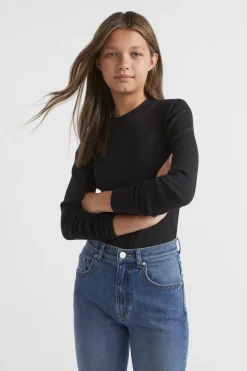 Seed Heritage T-Shirts & Tops-Core Rib Tee Black