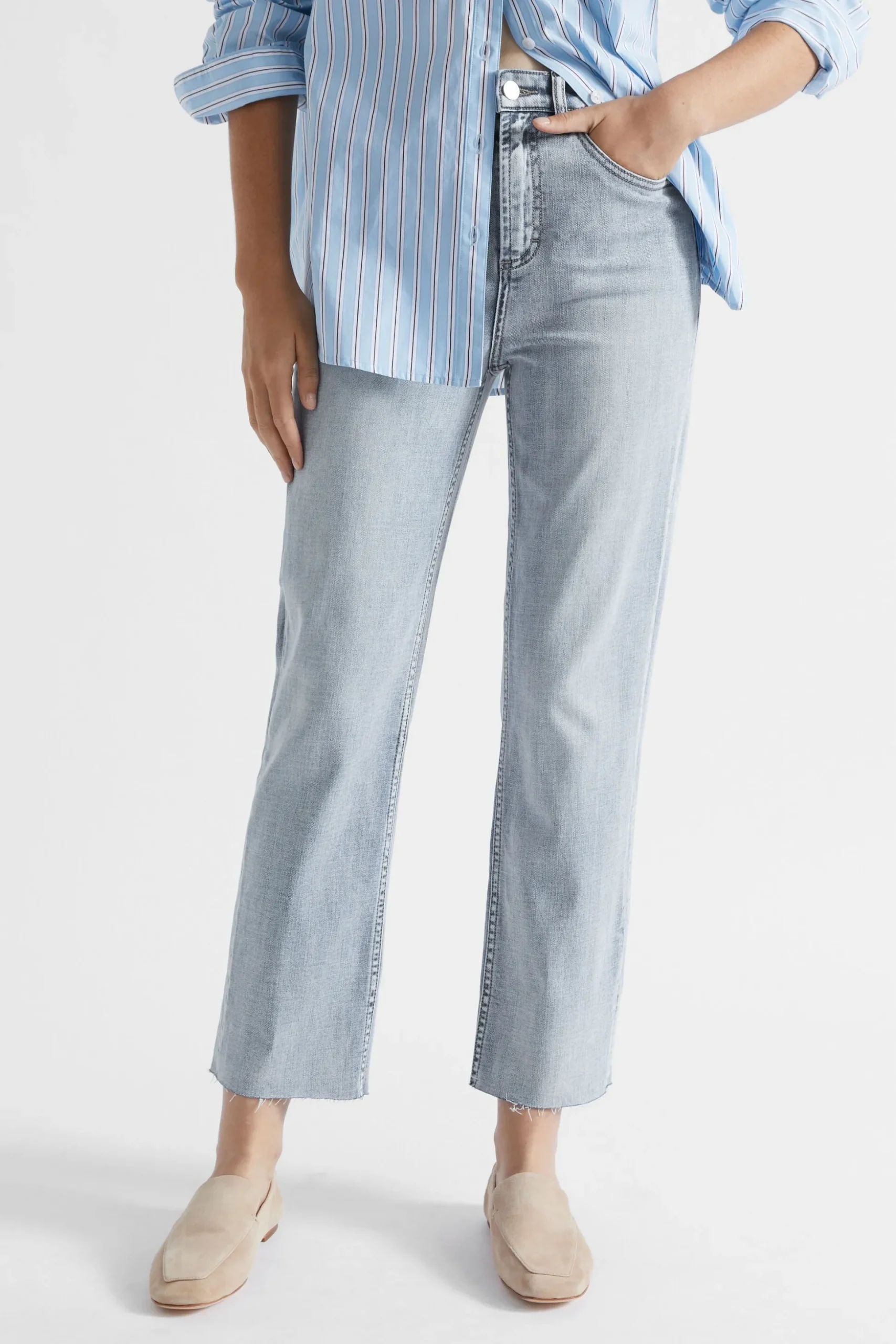 Seed Heritage Pants-Core Straight Leg Jean Light Sky Denim