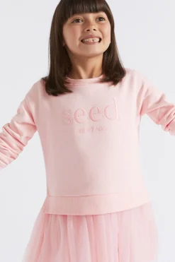 Seed Heritage Dresses-Core Tutu Logo Dress Dusty Rose