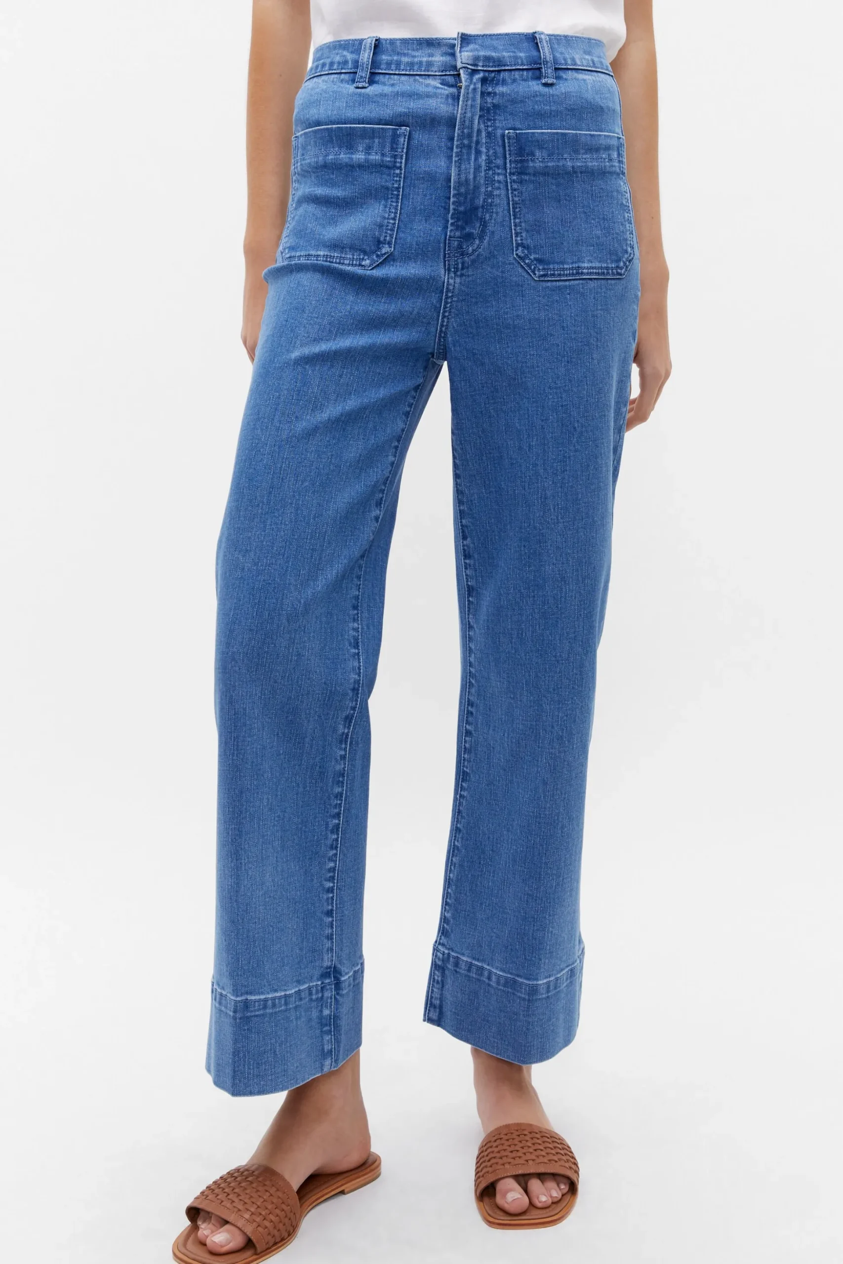 Seed Heritage Pants-Core Wide Leg Pocket Jean French Blue Denim
