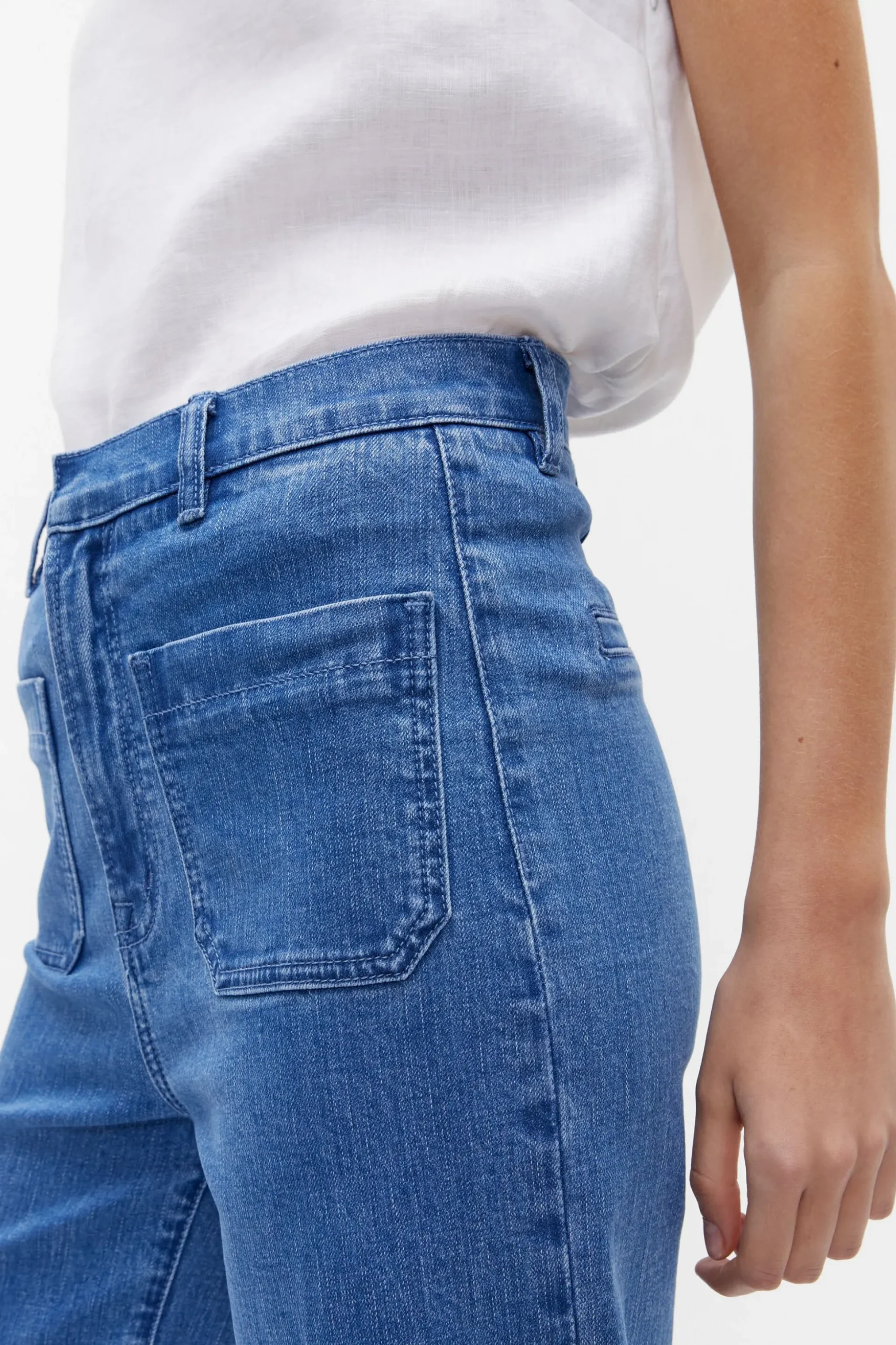 Seed Heritage Pants-Core Wide Leg Pocket Jean French Blue Denim