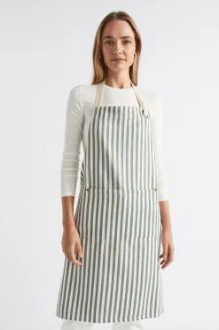 Seed Heritage Kitchen & Dining-Cotton Adult Apron Eucalypt Stripe