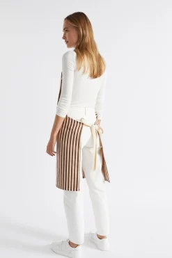 Seed Heritage Kitchen & Dining-Cotton Adult Apron Chocolate Stripe