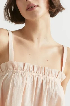 Seed Heritage Sleepwear-Cotton Frill Cami Blush