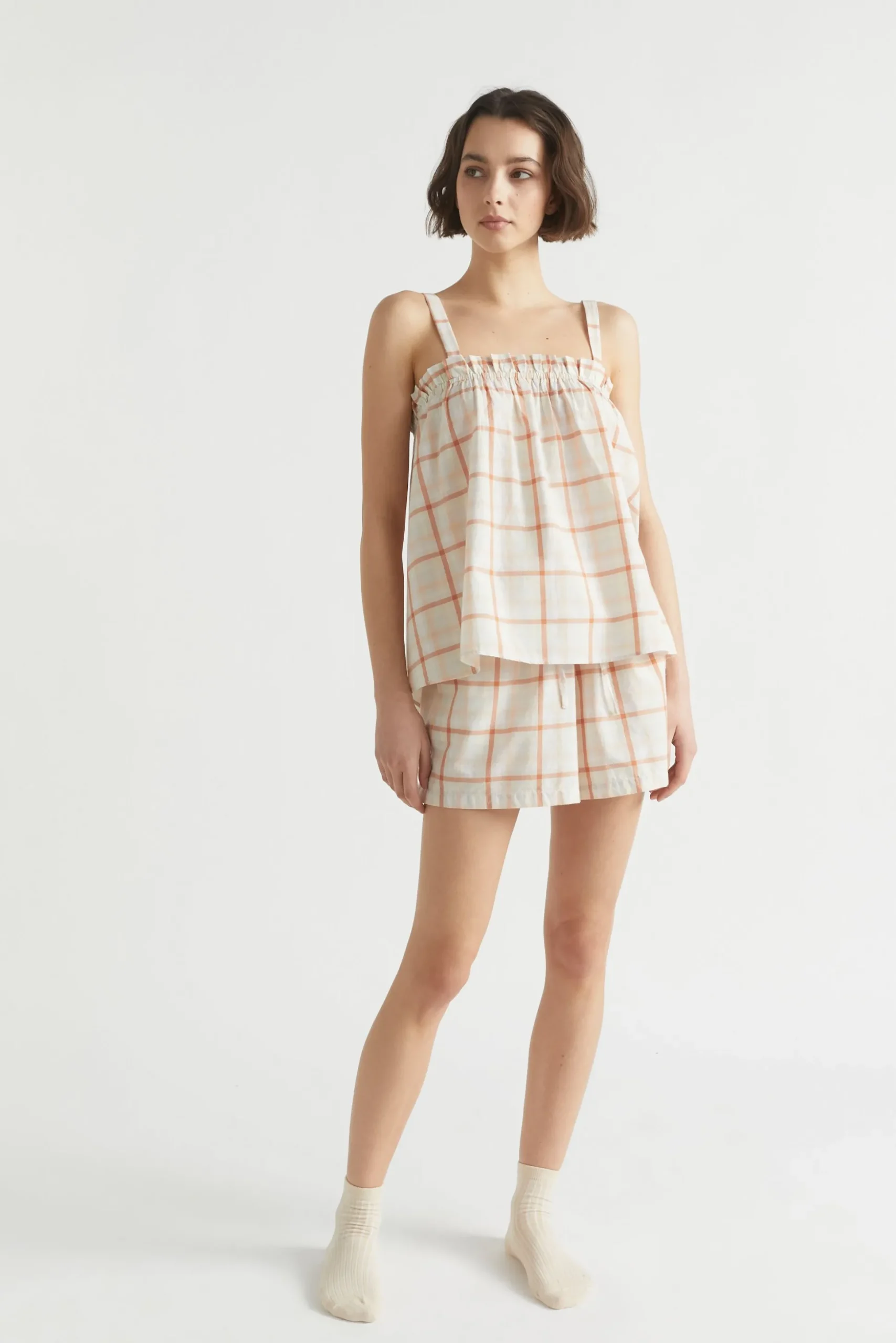 Seed Heritage Sleepwear-Cotton Frill Cami Multi