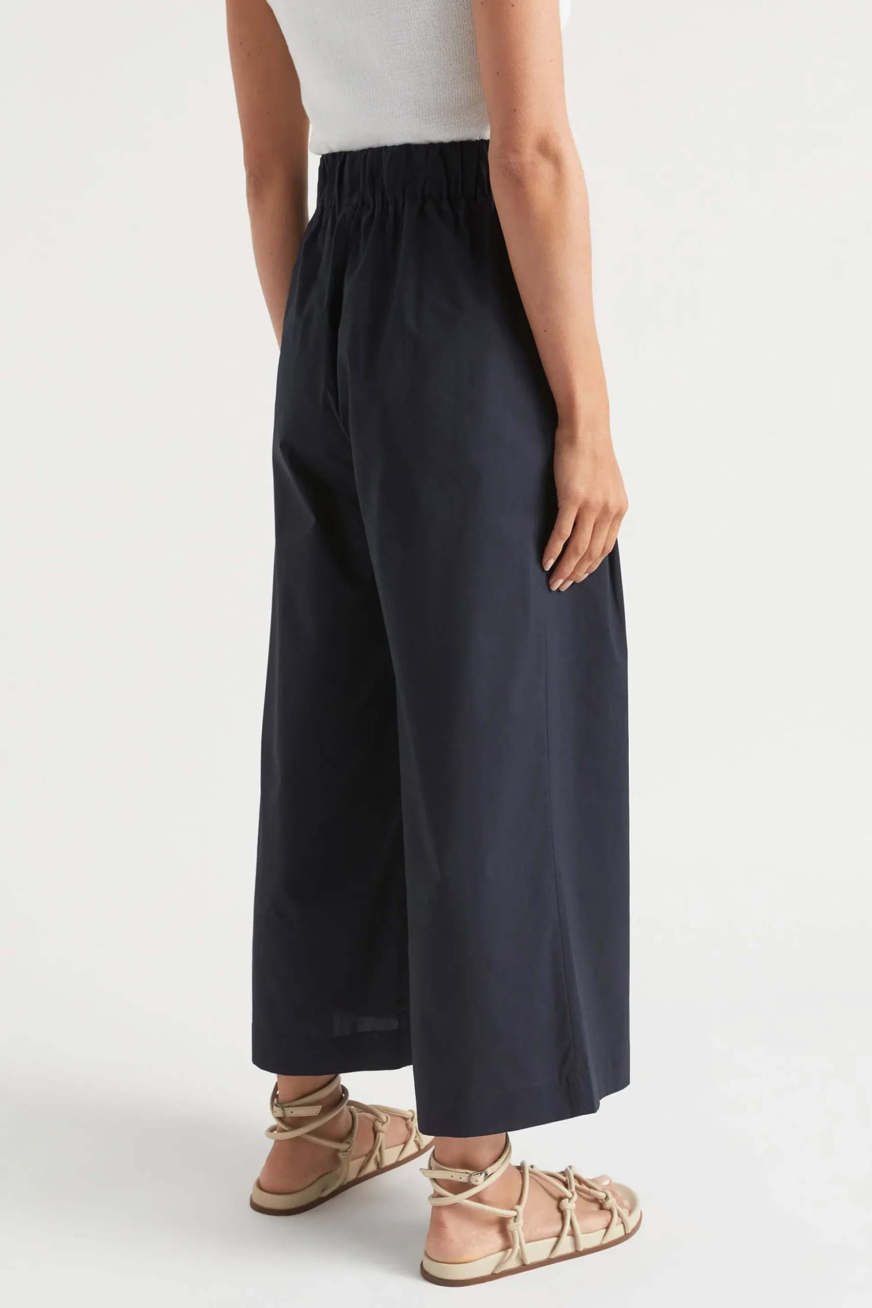 Seed Heritage Pants-Cotton Pleat Front Pant Deep Navy