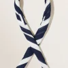 Seed Heritage Scarves & Kaftans-Cotton Printed Square Scarf Deep Navy Multi