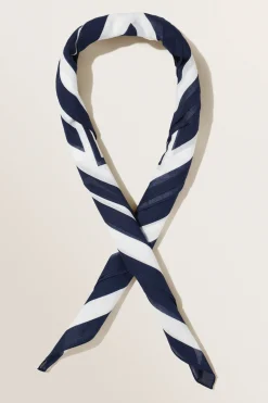 Seed Heritage Scarves & Kaftans-Cotton Printed Square Scarf Deep Navy Multi