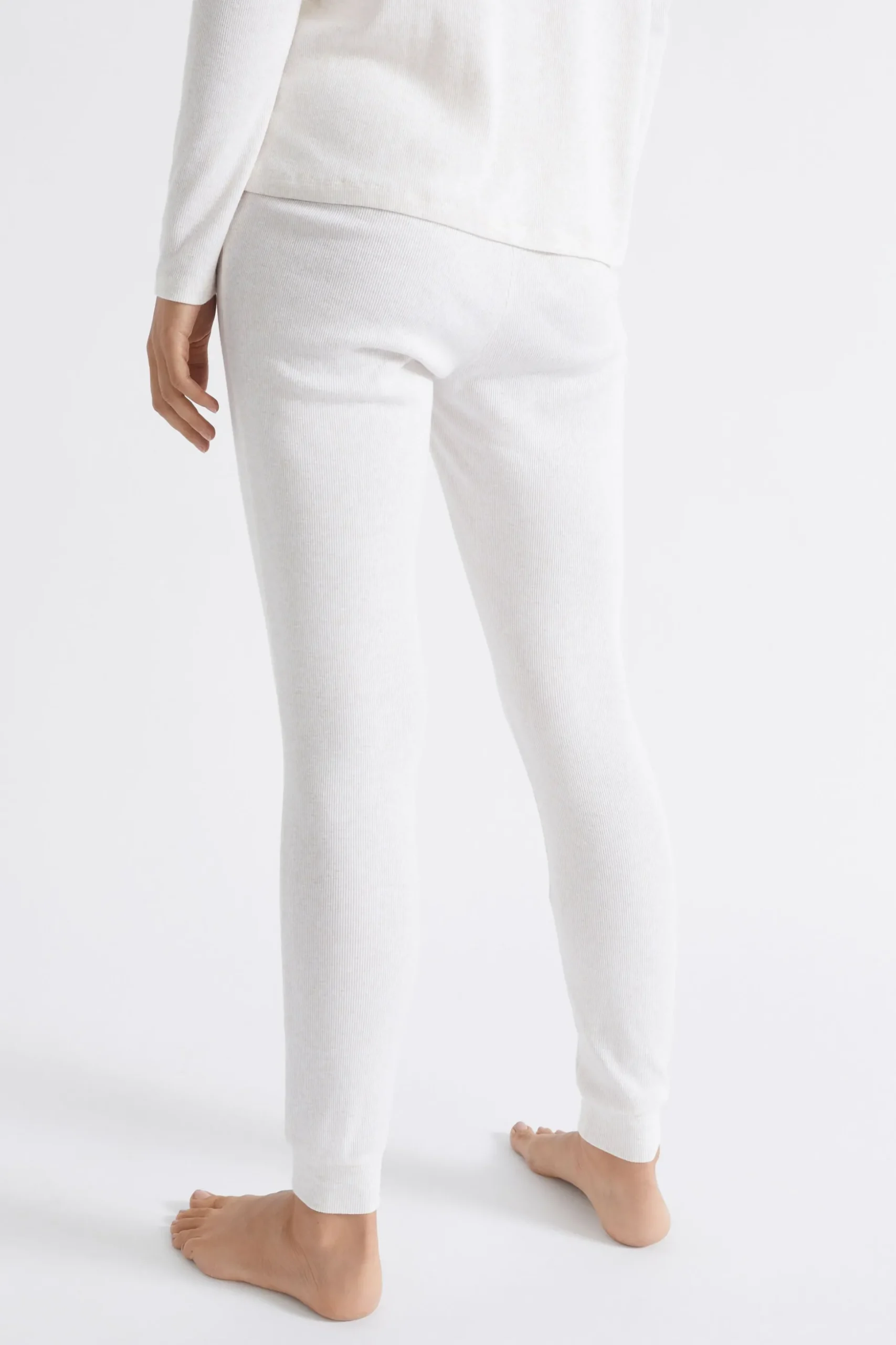 Seed Heritage Sleepwear-Cotton Rib Sleep Bottom Oat Marle