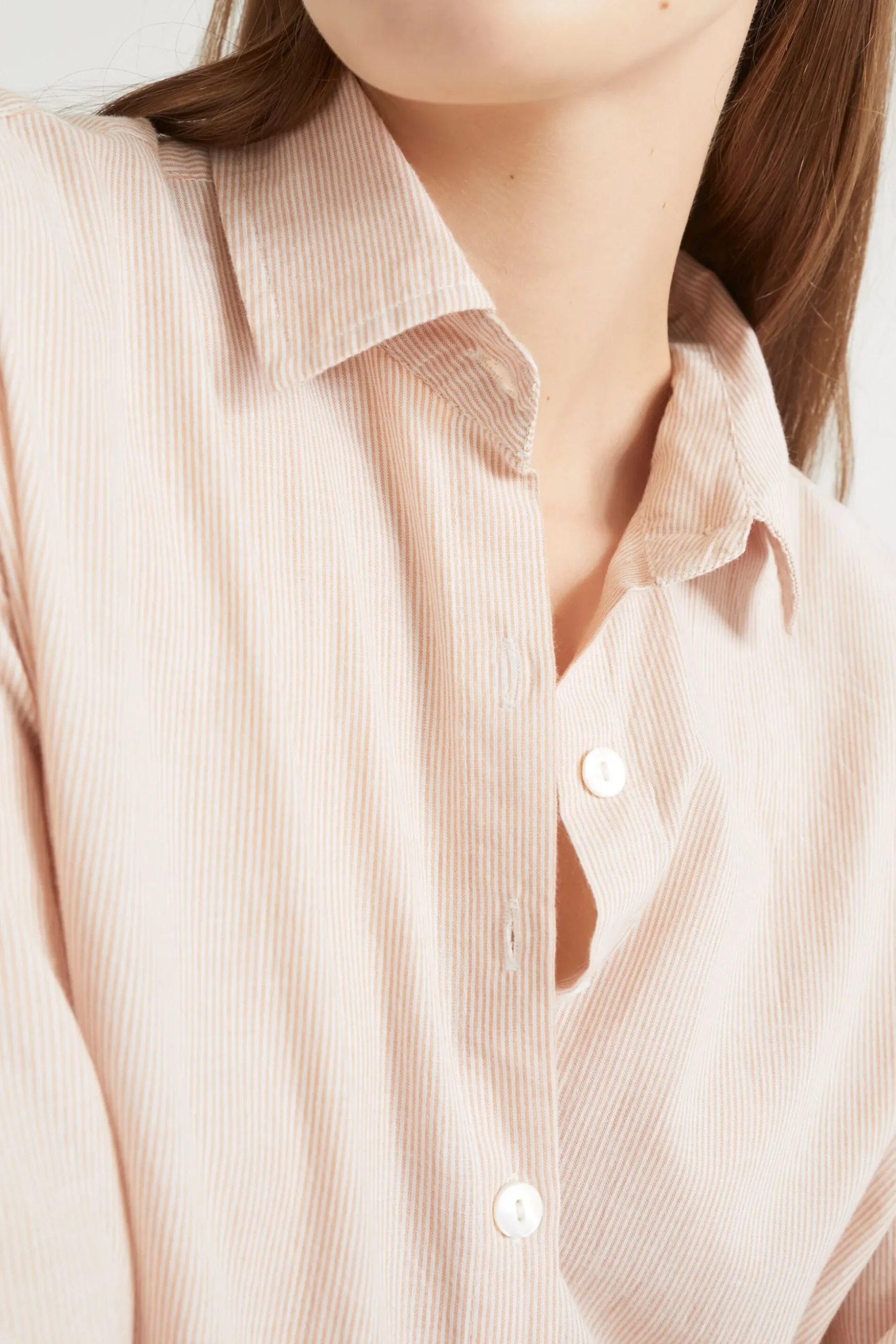 Seed Heritage Sleepwear-Cotton Sleep Shirt Clay Stripe