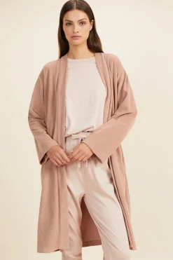 Seed Heritage Sleepwear-Cotton Terry Robe Chalk Pink