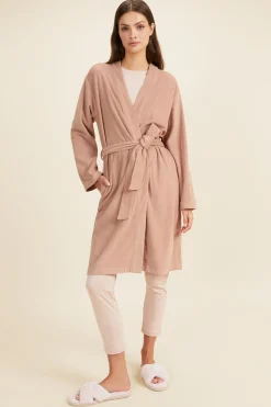 Seed Heritage Sleepwear-Cotton Terry Robe Chalk Pink