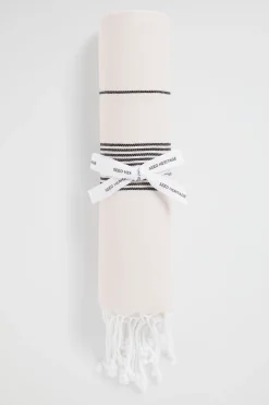 Seed Heritage Beach Towels-Cotton Turkish Towel Black