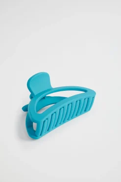 Seed Heritage Hair Accessories-Crescent Hair Claw Peacock Blue