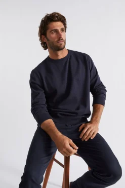 Seed Heritage T-Shirts & Sweaters-Crewneck Sweatshirt Midnight Blue