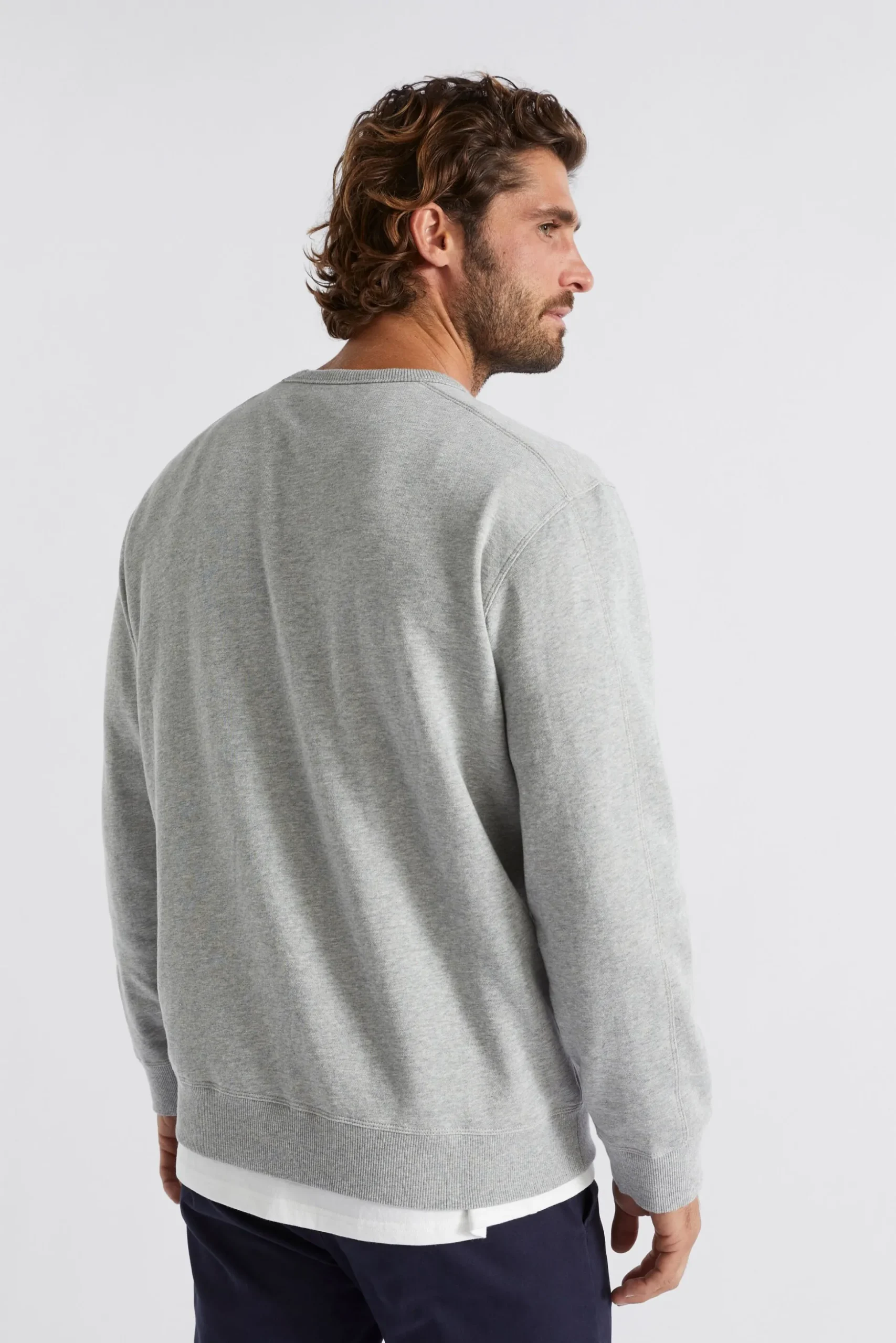 Seed Heritage T-Shirts & Sweaters-Crewneck Sweatshirt Grey Marle