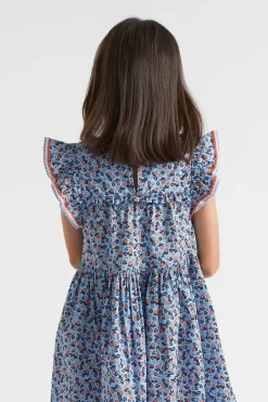 Seed Heritage Dresses-Crochet Trim Ditsy Dress Periwinkle