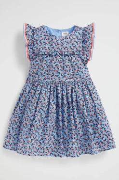 Seed Heritage Dresses-Crochet Trim Ditsy Dress Periwinkle