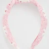 Seed Heritage Hair Accessories-Crochet Turban Headband Dusty Rose
