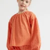 Seed Heritage T-Shirts & Tops-Cutwork Top Tangerine