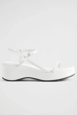 Seed Heritage Sandals & Thongs-Dahlia Strappy Wedge White