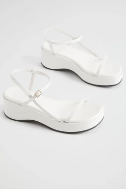 Seed Heritage Sandals & Thongs-Dahlia Strappy Wedge White