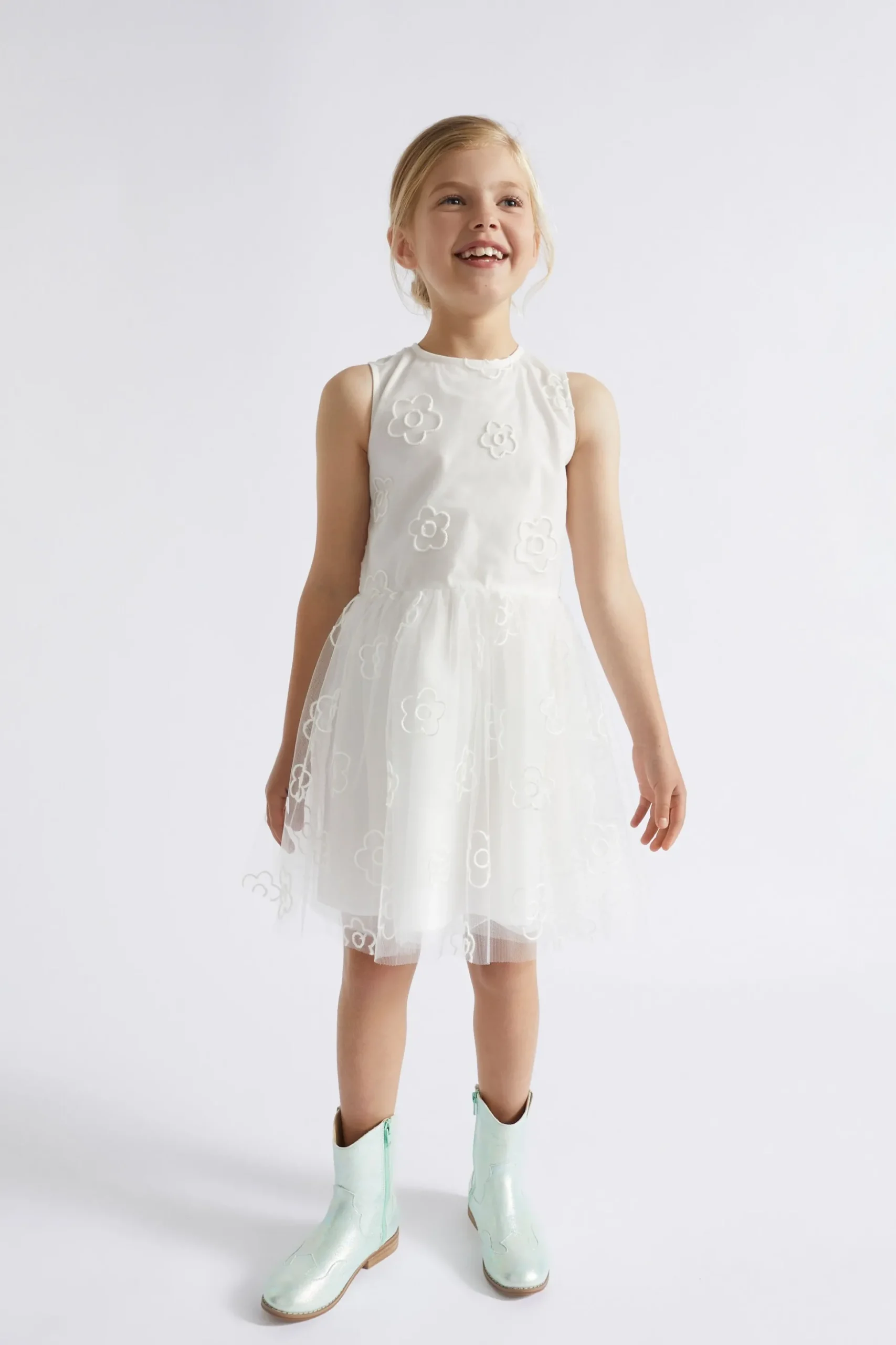 Seed Heritage Dresses-Daisy Embroidered Dress Canvas