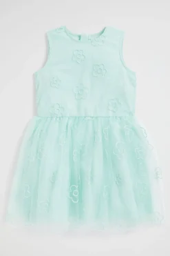 Seed Heritage Dresses-Daisy Embroidered Dress Mint