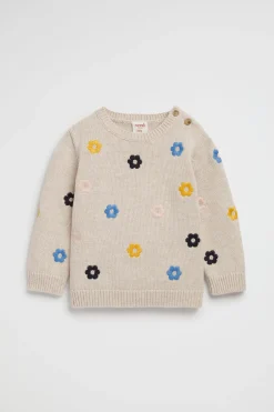 Seed Heritage Knitwear & Sweaters-Daisy Knit Oat Marle