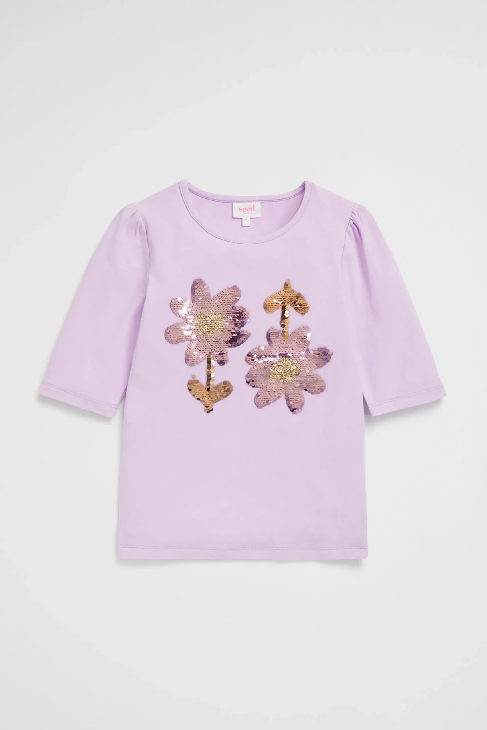 Seed Heritage T-Shirts & Tops-Daisy Motif Tee Orchid