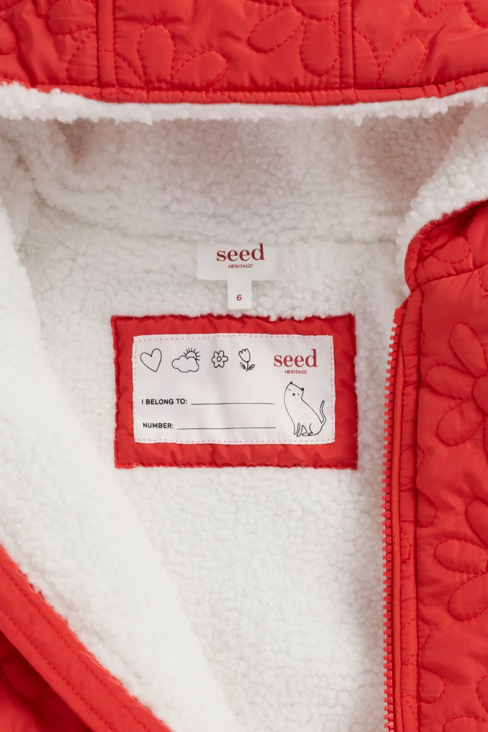 Seed Heritage Jackets & Vests-Daisy Quilted Anorak Super Red