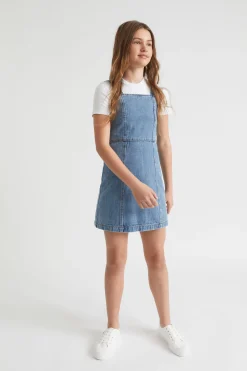 Seed Heritage Denim & Jeans-Denim A-Line Dress Bright Sky