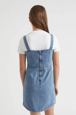 Seed Heritage Denim & Jeans-Denim A-Line Dress Bright Sky