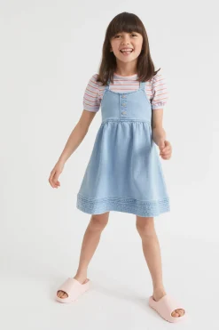 Seed Heritage Denim & Jeans-Denim Pinafore Classic Wash